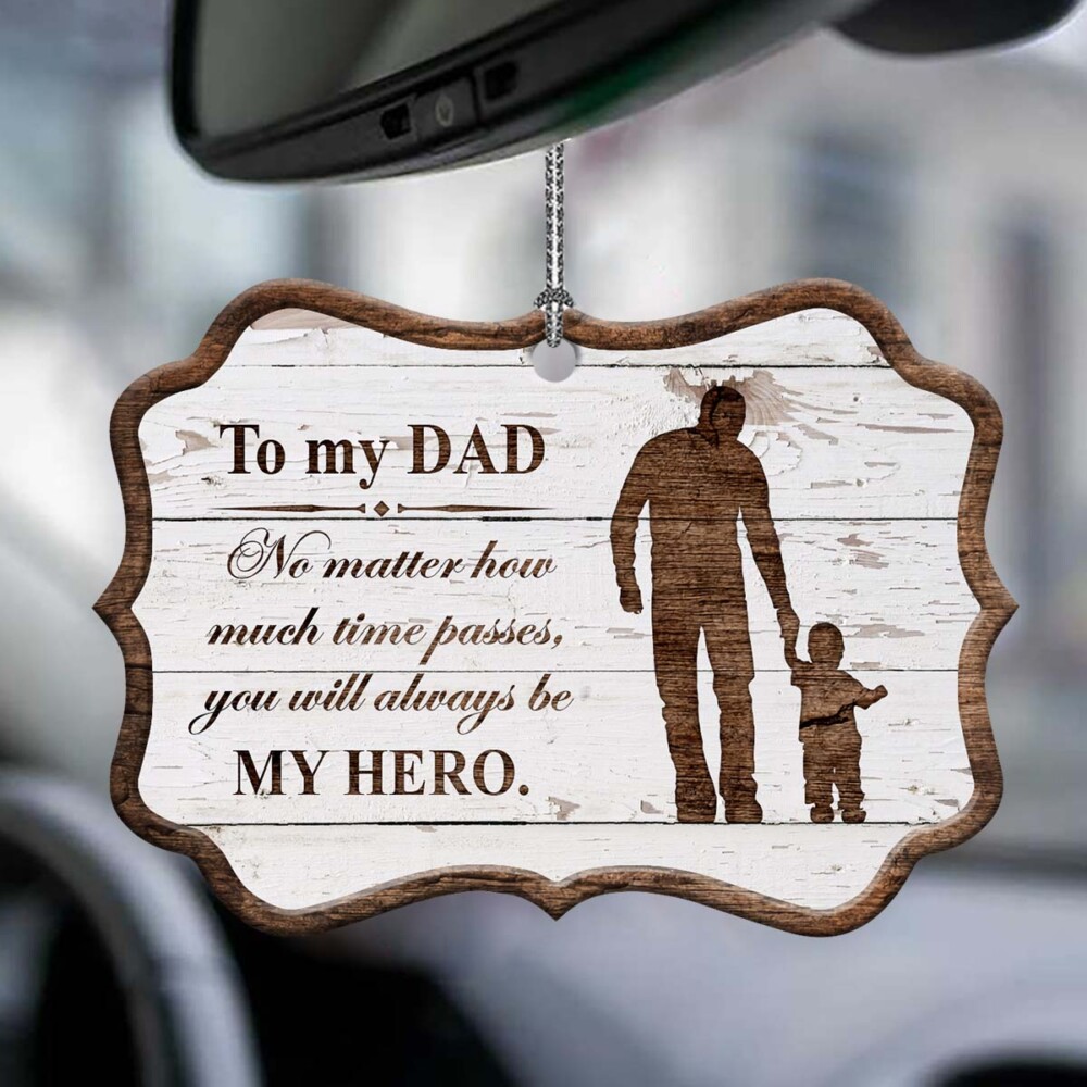 Family Father Gift You Will Always Be My Hero - Horizontal Ornament - Owl Ohh - Owl Ohh