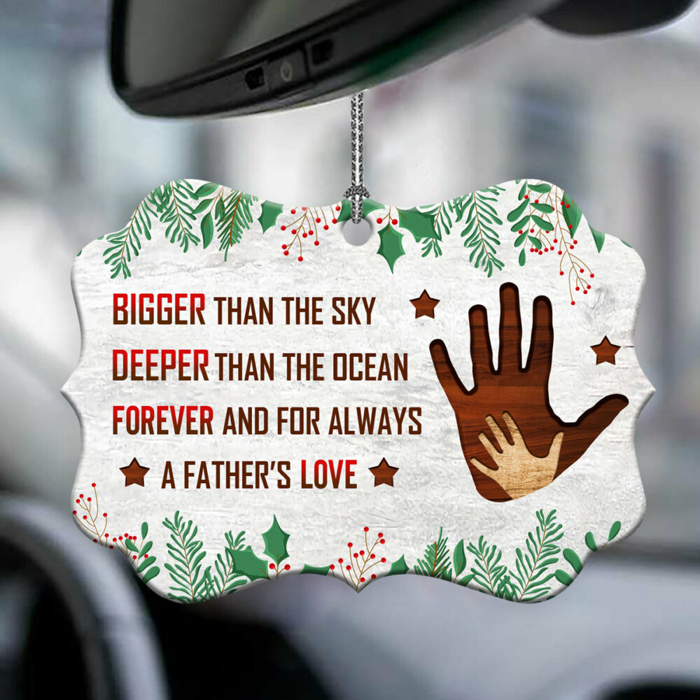 Christmas Gift For Dad Forever And For Always - Horizontal Ornament - Owl Ohh - Owl Ohh