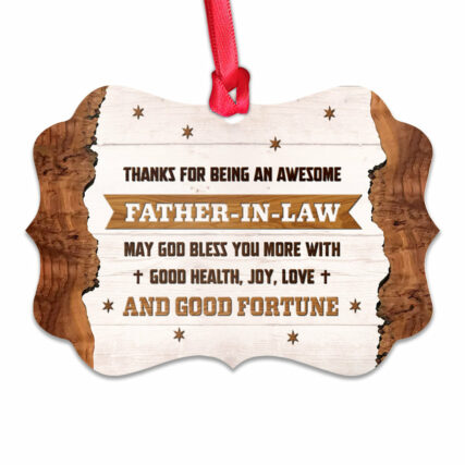 Family Gift An Awesome Father In Law - Horizontal Ornament - Owl Ohh - Owl Ohh