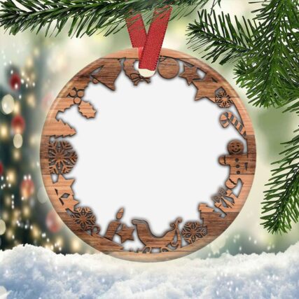 Christmas Gift Love Family Custom Photo - Circle Ornament - Owl Ohh - Owl Ohh