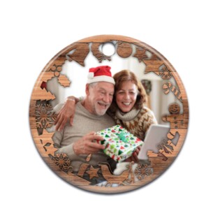 Christmas Gift Love Family Custom Photo - Circle Ornament - Owl Ohh - Owl Ohh