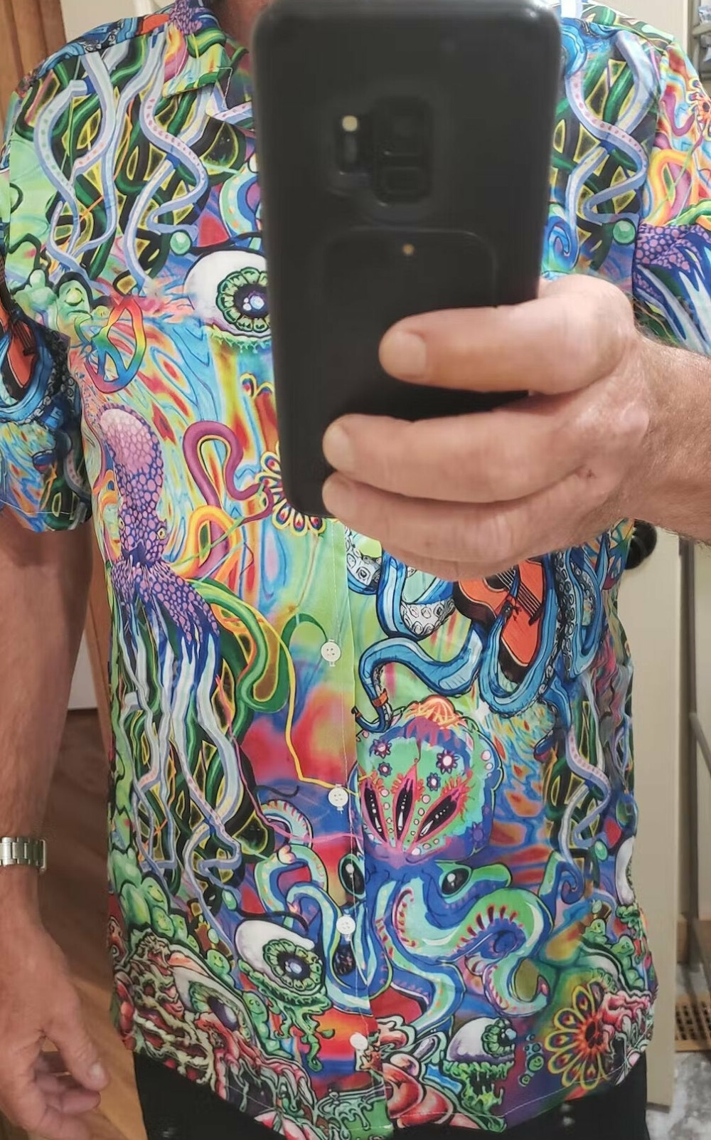 Hippie Funny Octopus Love Music Colorful Ocean - Hawaiian Shirt - Owl Ohh - Owl Ohh