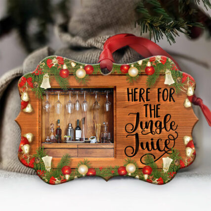 Christmas Gift Here For The Jingle Juice - Horizontal Ornament - Owl Ohh - Owl Ohh