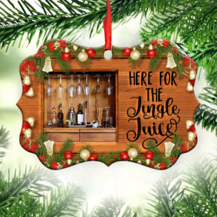Christmas Gift Here For The Jingle Juice - Horizontal Ornament - Owl Ohh - Owl Ohh