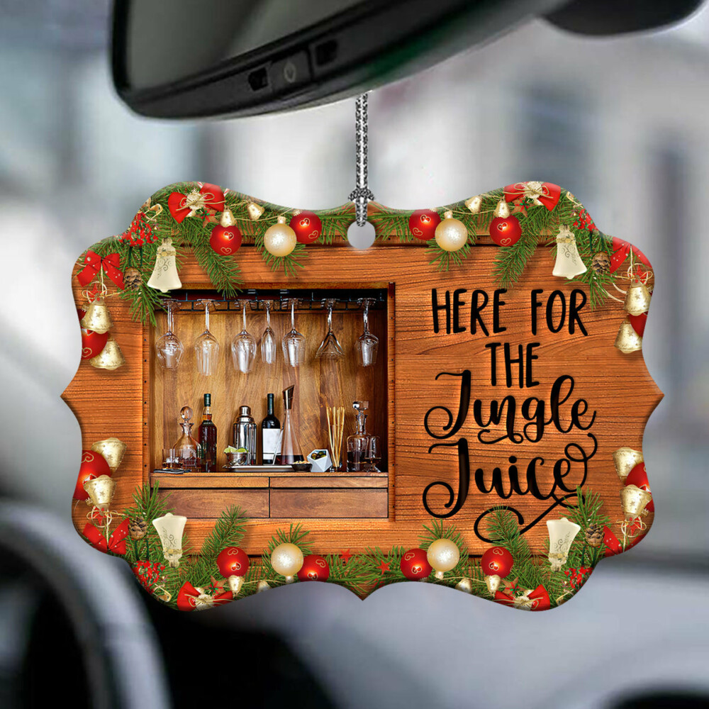 Christmas Gift Here For The Jingle Juice - Horizontal Ornament - Owl Ohh - Owl Ohh