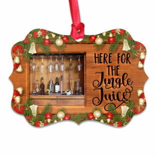 Christmas Gift Here For The Jingle Juice - Horizontal Ornament - Owl Ohh - Owl Ohh