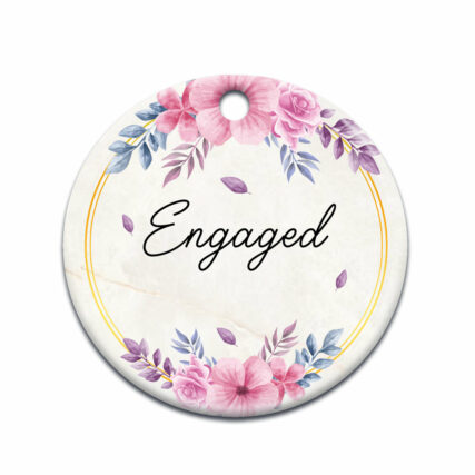 Christmas Gift Engaged Style Personalized - Circle Ornament - Owl Ohh - Owl Ohh