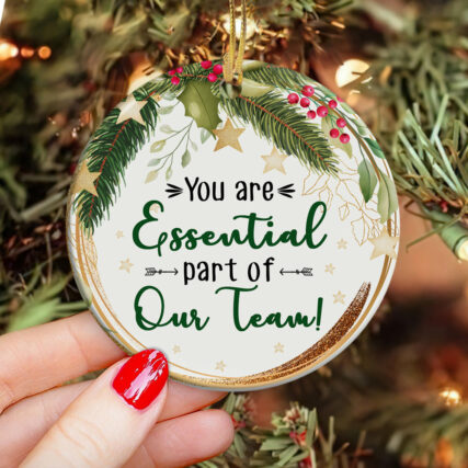 Christmas Gift You Are Essential Part Of Our Team - Circle Ornament - Owl Ohh - Owl Ohh