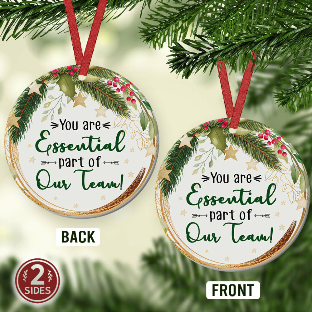 Christmas Gift You Are Essential Part Of Our Team - Circle Ornament - Owl Ohh - Owl Ohh