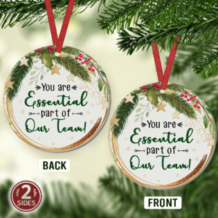 Christmas Gift You Are Essential Part Of Our Team - Circle Ornament - Owl Ohh - Owl Ohh