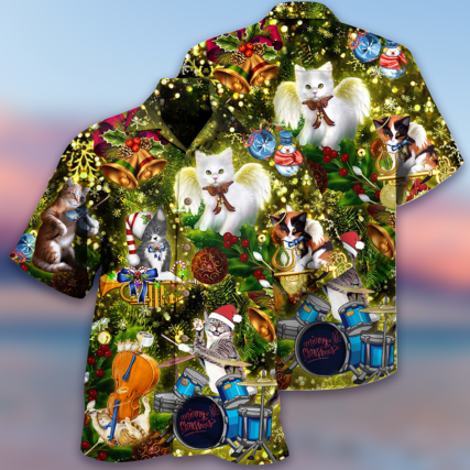 Cat Christmas Angel - Hawaiian Shirt - Owl Ohh - Owl Ohh