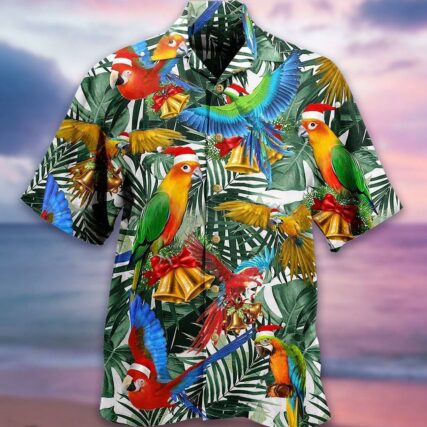 Parrot Love Xmas - Hawaiian Shirt - Owl Ohh - Owl Ohh