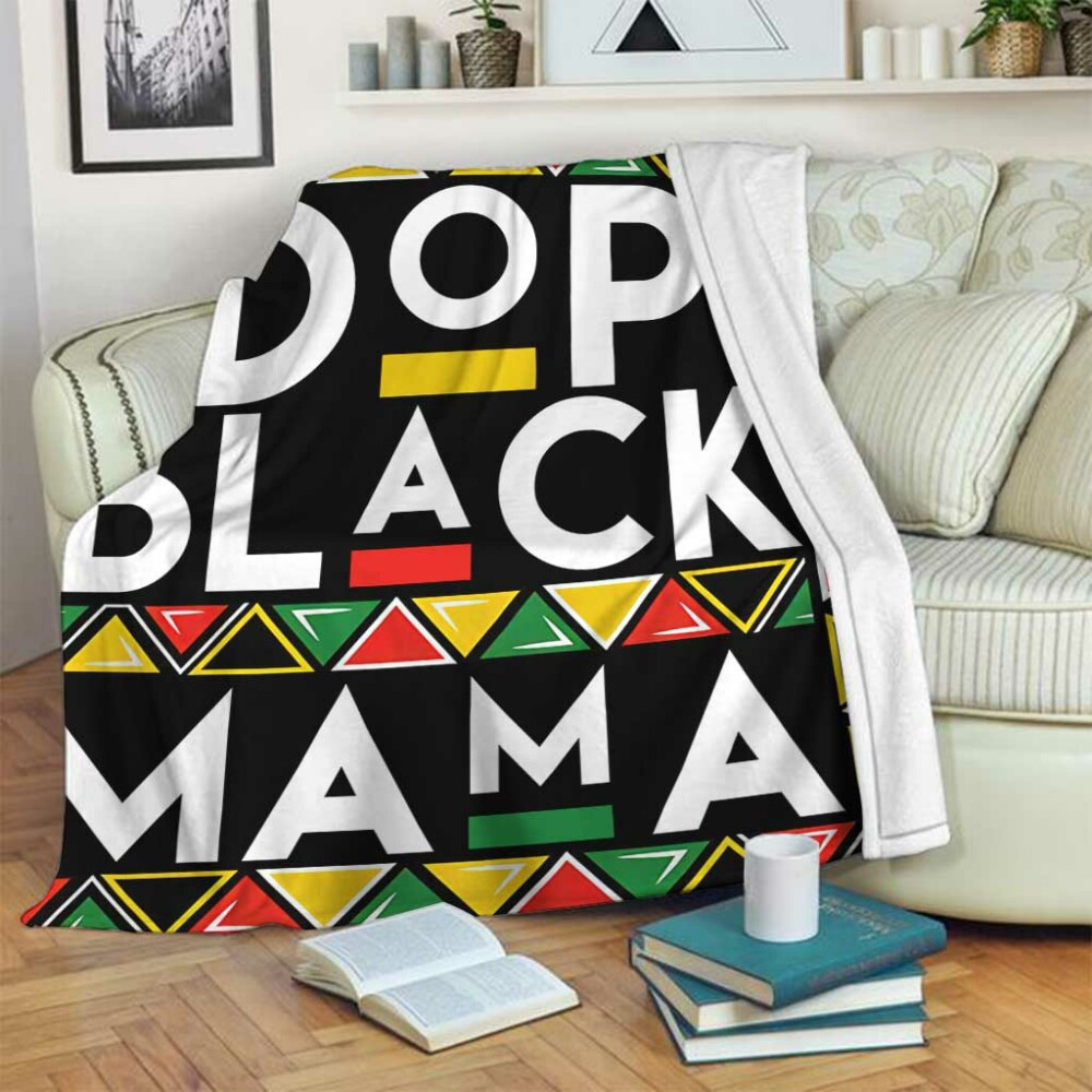 African Dope Black Mama Style Black And White - Flannel Blanket - Owl Ohh - Owl Ohh