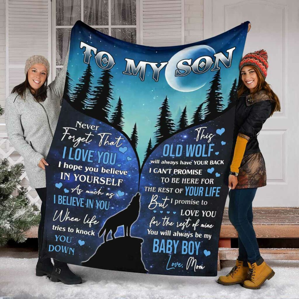 Wolf To My Son I Believe In You - Flannel Blanket - Owl Ohh - Owl Ohh