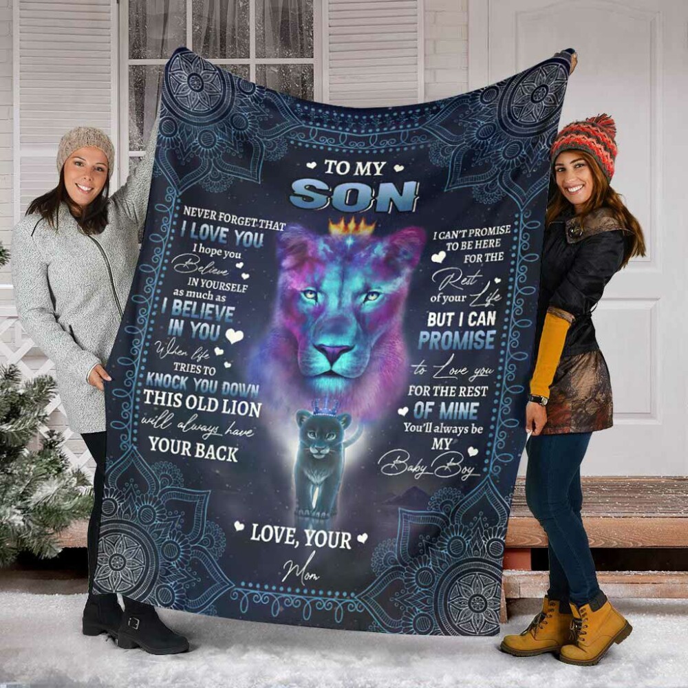 Lion To My Son I Love You This Old Lion - Flannel Blanket - Owl Ohh - Owl Ohh