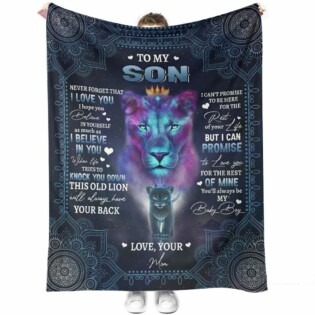 Lion To My Son I Love You This Old Lion - Flannel Blanket - Owl Ohh - Owl Ohh