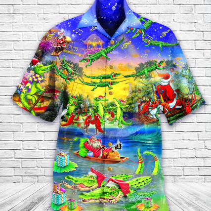 Crocodile Love Xmas Merry Christmas - Hawaiian Shirt - Owl Ohh - Owl Ohh