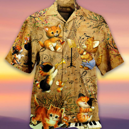 Cat Baby Love Music - Hawaiian Shirt - Owl Ohh - Owl Ohh