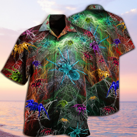 Spider Color Love Animals - Hawaiian Shirt - Owl Ohh - Owl Ohh