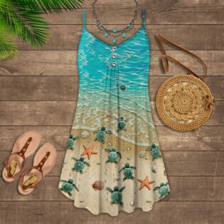 Turtle On The Beach - Summer Dress - Owl Ohh - Owl Ohh