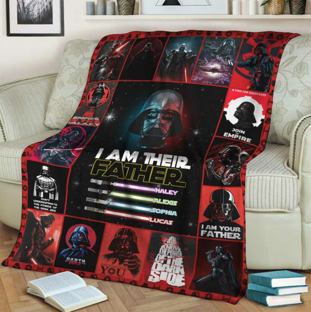 Father's Day I Am There Father The Force Personalized - Flannel Blanket - Owl Ohh - Owl Ohh