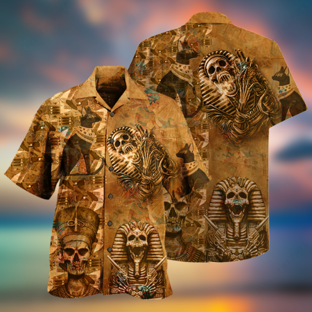 Egypt Skull - Hawaiian Shirt - Owl Ohh - Owl Ohh