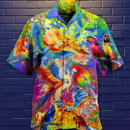 Parrot Love Colorful - Hawaiian Shirt - Owl Ohh - Owl Ohh