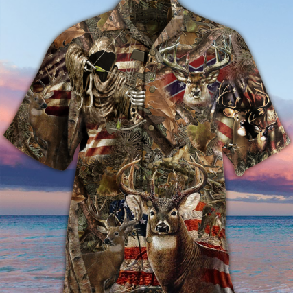 Hunting Deer America Wild - Hawaiian Shirt - Owl Ohh - Owl Ohh