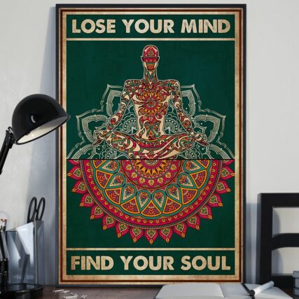 Yoga Lose Your Mind Find Your Soul - Vertical Poster - Owl Ohh - Owl Ohh