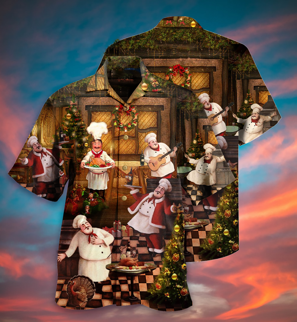 Chef Food Merry Christmas - Hawaiian Shirt - Owl Ohh - Owl Ohh