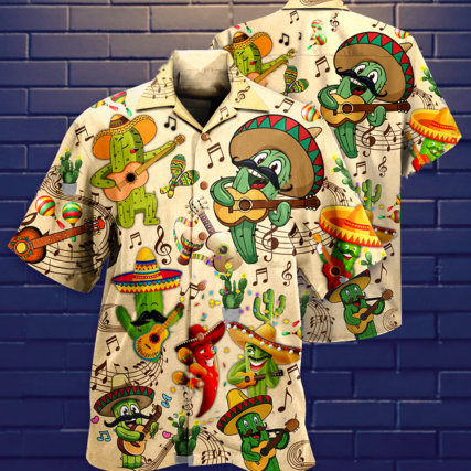 Cactus Love Music Very Much - Hawaiian Shirt - Owl Ohh - Owl Ohh