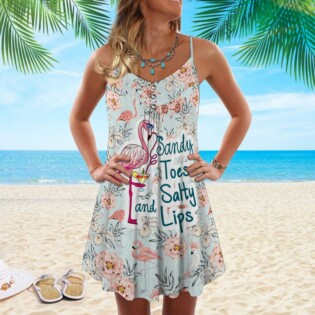 Flamingo Loves Toes Summer Tropical Vibes - Summer Dress - Owl Ohh - Owl Ohh