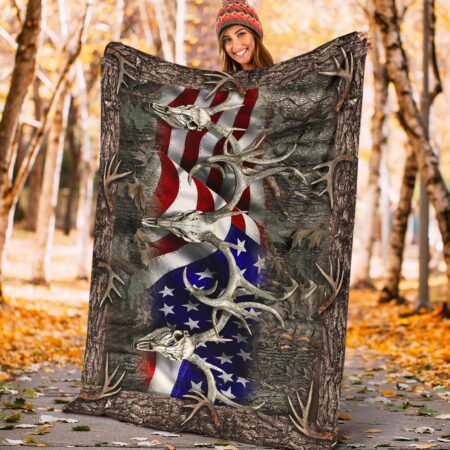 Hunting American Hunters Lovely Style - Flannel Blanket - Owl Ohh - Owl Ohh