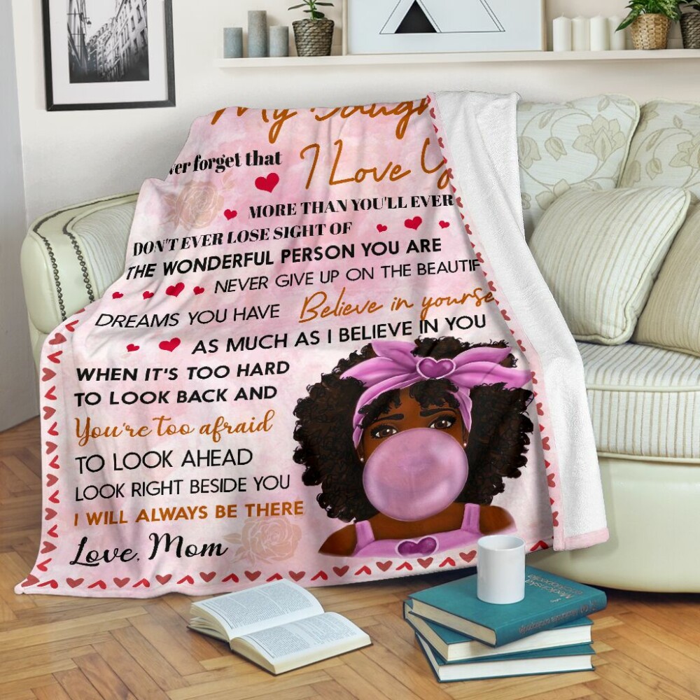 Black Girl To My Daughter African American Lovely - Flannel Blanket - Owl Ohh - Owl Ohh