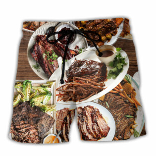 BBQ Brisket Delicious Meal For Life Style - Beach Short - Owl Ohh - Owl Ohh