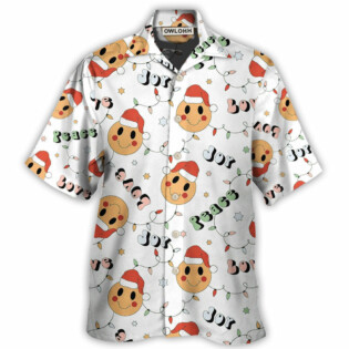 Christmas Hippie Groovy Santa Claus Smile Face - Hawaiian Shirt - Owl Ohh - Owl Ohh