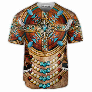 Native American Art Style Lover - Baseball Jersey - Owl Ohh - Owl Ohh