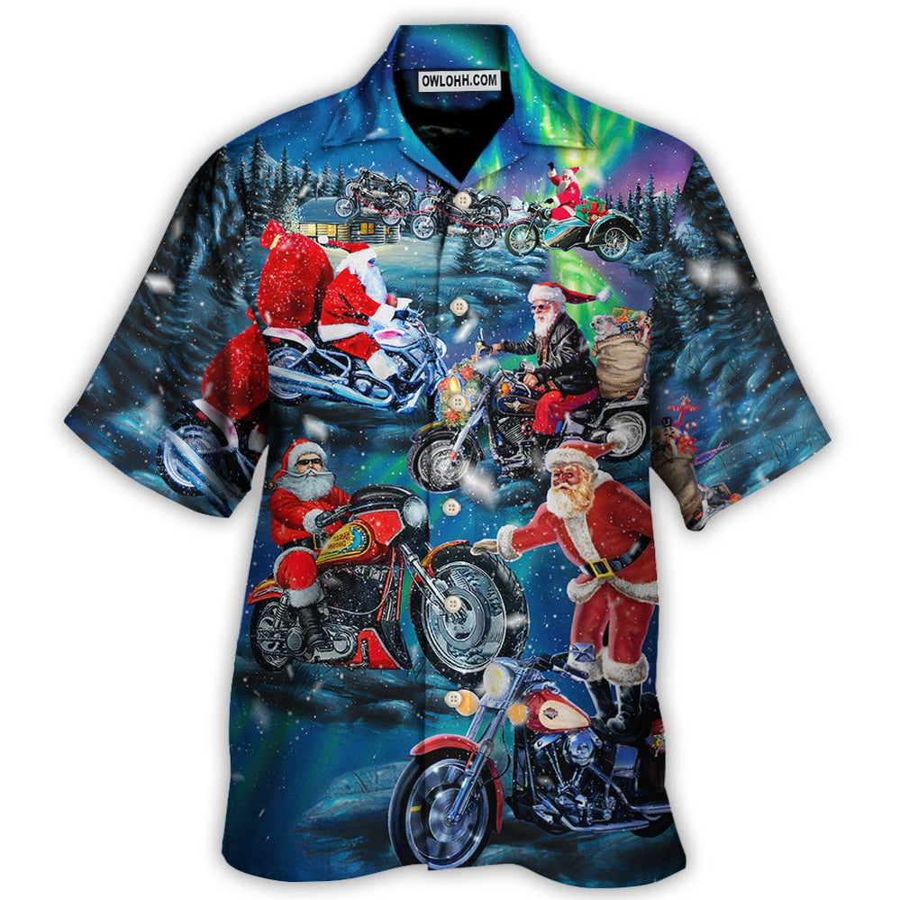 Christmas Santa Biker Crazy Driving - Hawaiian Shirt - Owl Ohh - Owl Ohh