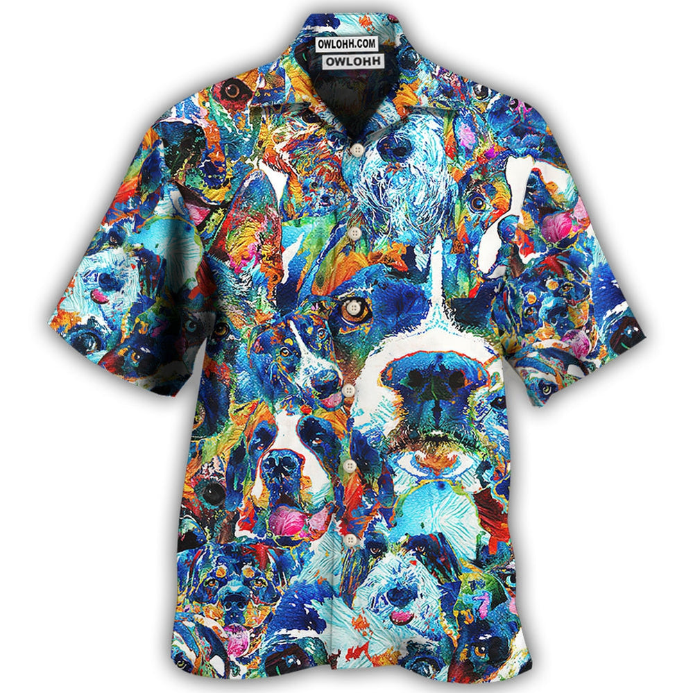 Dog Lover Delight Art Style - Hawaiian Shirt - Owl Ohh - Owl Ohh