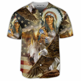 Native American Wolf Art - Baseball Jersey - Owl Ohh - Owl Ohh