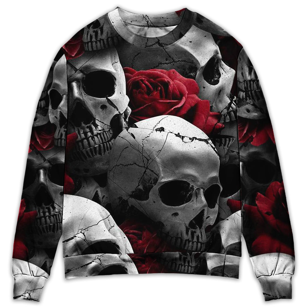 Skull Death Love Rose - Sweater - Ugly Christmas Sweaters - Owl Ohh - Owl Ohh