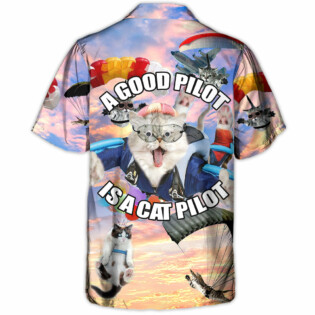 Parasailing A Good Pilot Is A Cat Pilot - Hawaiian Shirt - Owl Ohh-Owl Ohh