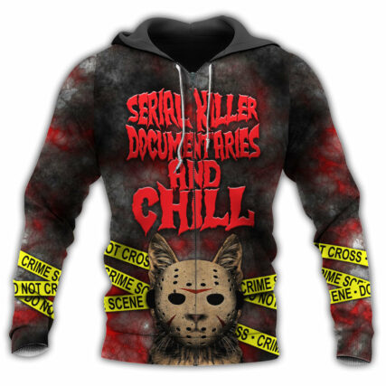 Cat Serial Killer Documentaries And Chill - Hoodie - Owl Ohh - Owl Ohh