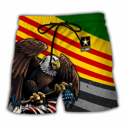 Veteran Vietnam Veteran Love Freedom Proud - Beach Short - Owl Ohh - Owl Ohh