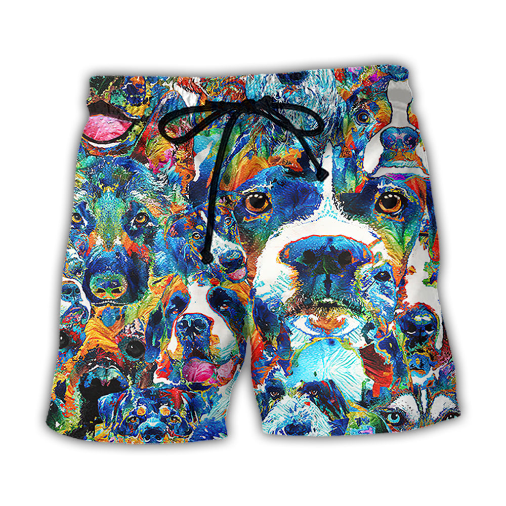 Dog Lover Delight Art Style - Beach Short - Owl Ohh - Owl Ohh