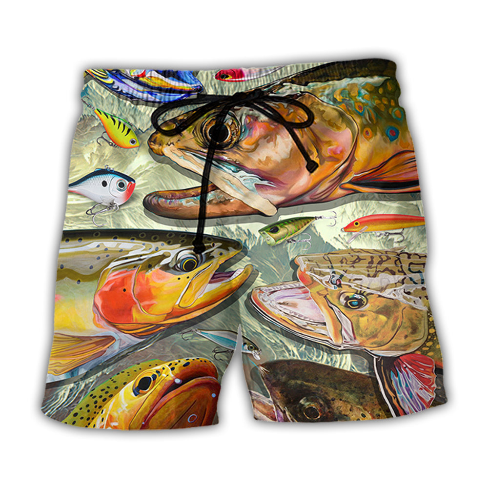 Fishing Is My Life Art Style - Beach Short - Owl Ohh - Owl Ohh