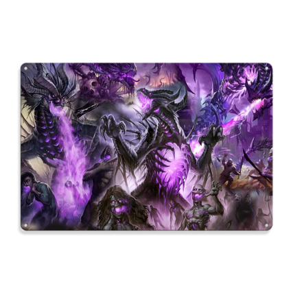 Skull Dragon Love Life Purple - Metal Sign - Owl Ohh - Owl Ohh