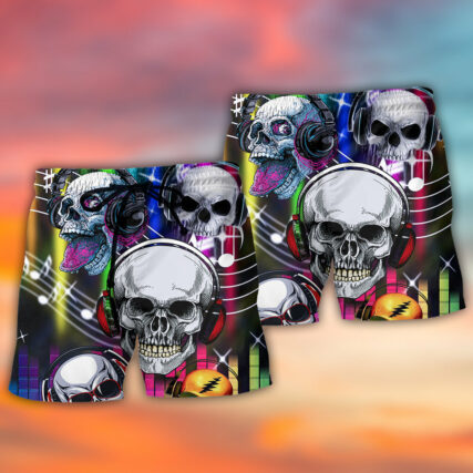 Skull Aloha Skull Music Lets Get High - Beach Short - Owl Ohh - Owl Ohh