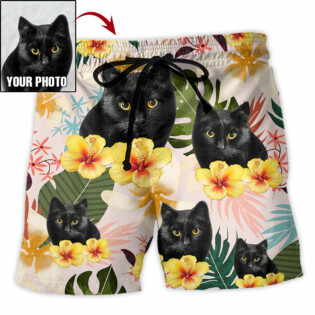 Cat Tropical Various Style Custom Photo - Beach Short - Owl Ohh - Owl Ohh