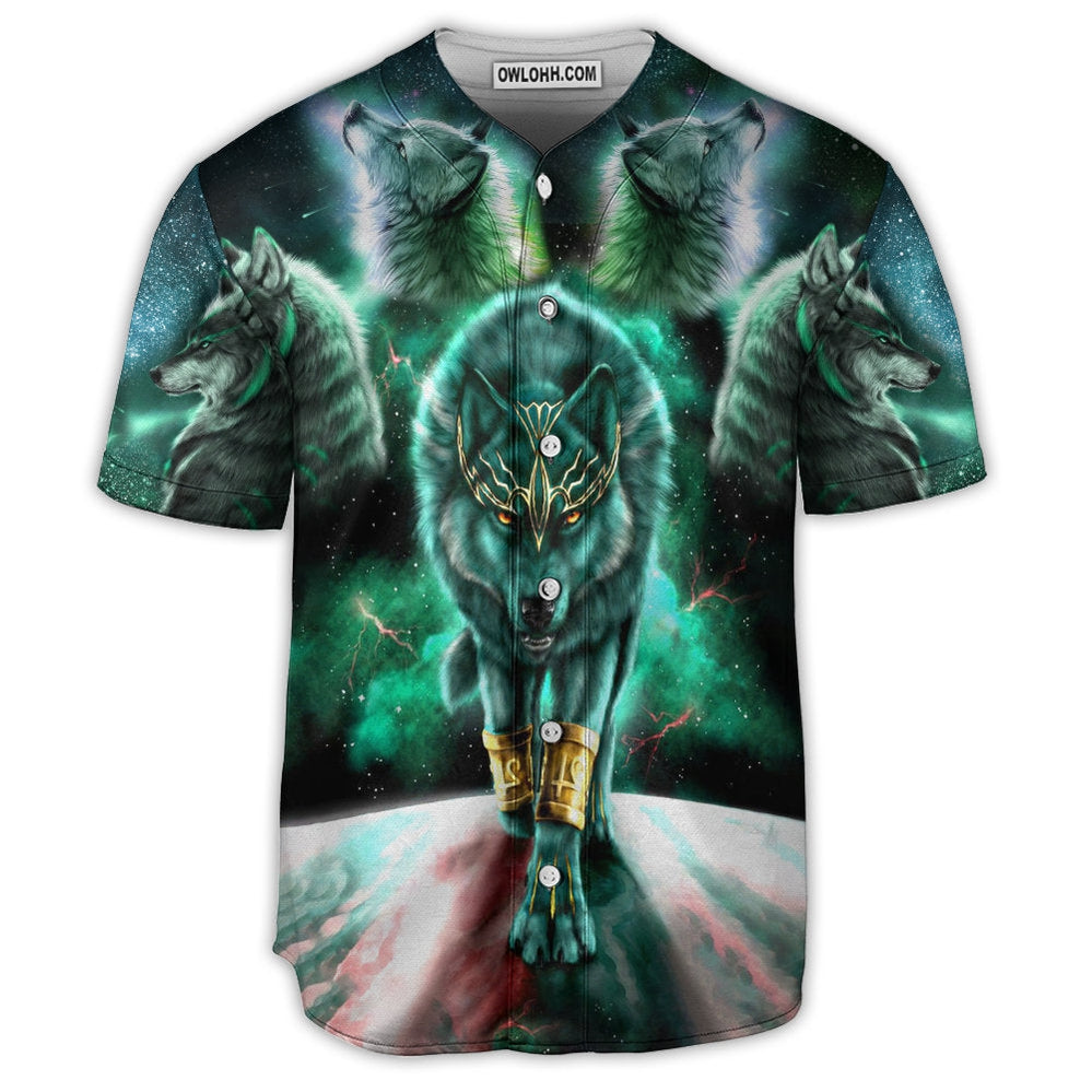 Wolf Warrior Galaxy Style - Baseball Jersey - Owl Ohh - Owl Ohh